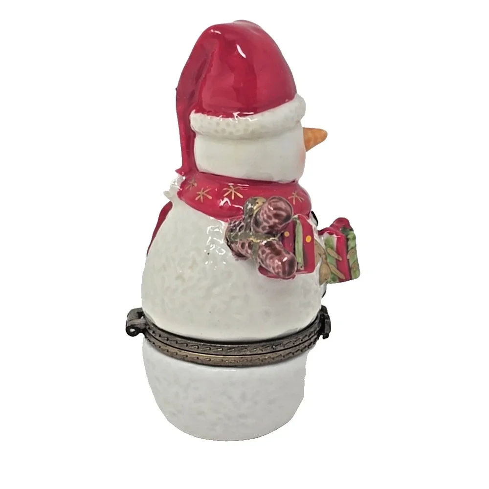 Vintage Ceramic Hinged Trinket Box Holiday Decoration PB194‎